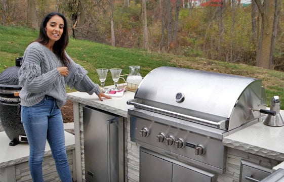 Farah Happy About Her Outdoor Countertop