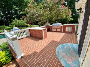 Brick U Shape Outdoor Kitchen by Pool 5