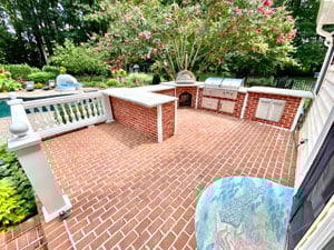 Brick U Shape Outdoor Kitchen by Pool 6