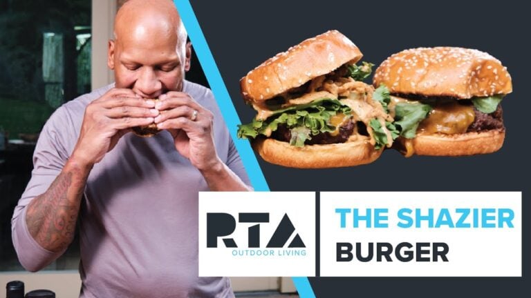 Ryan Shazier Grilling Burgers on His New Outdoor Kitchen | Recipe in Description