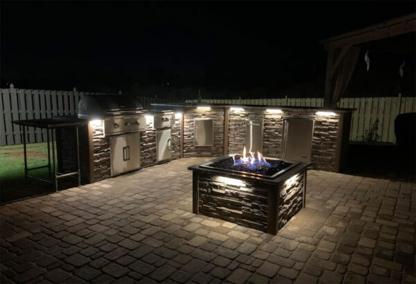 View of Outdoor Kitchen Lighting: Considerations for Your Space & 13 Brilliant ...