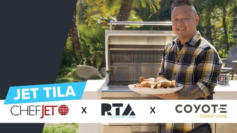 Chef Jet Tila Test Drives MOKS with the Coyote Pellet Grill | RTA Outdoor Living