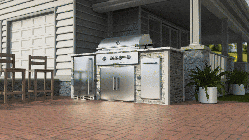 outdoor kitchen in cold four season climate
