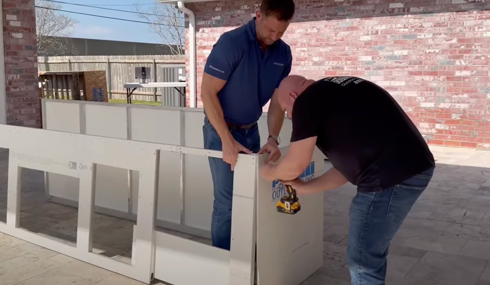 pro fit ready to finish outdoor kitchen install