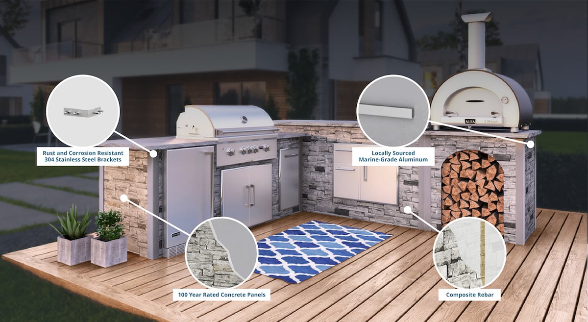 concrete is the best ohio outdoor kitchen material