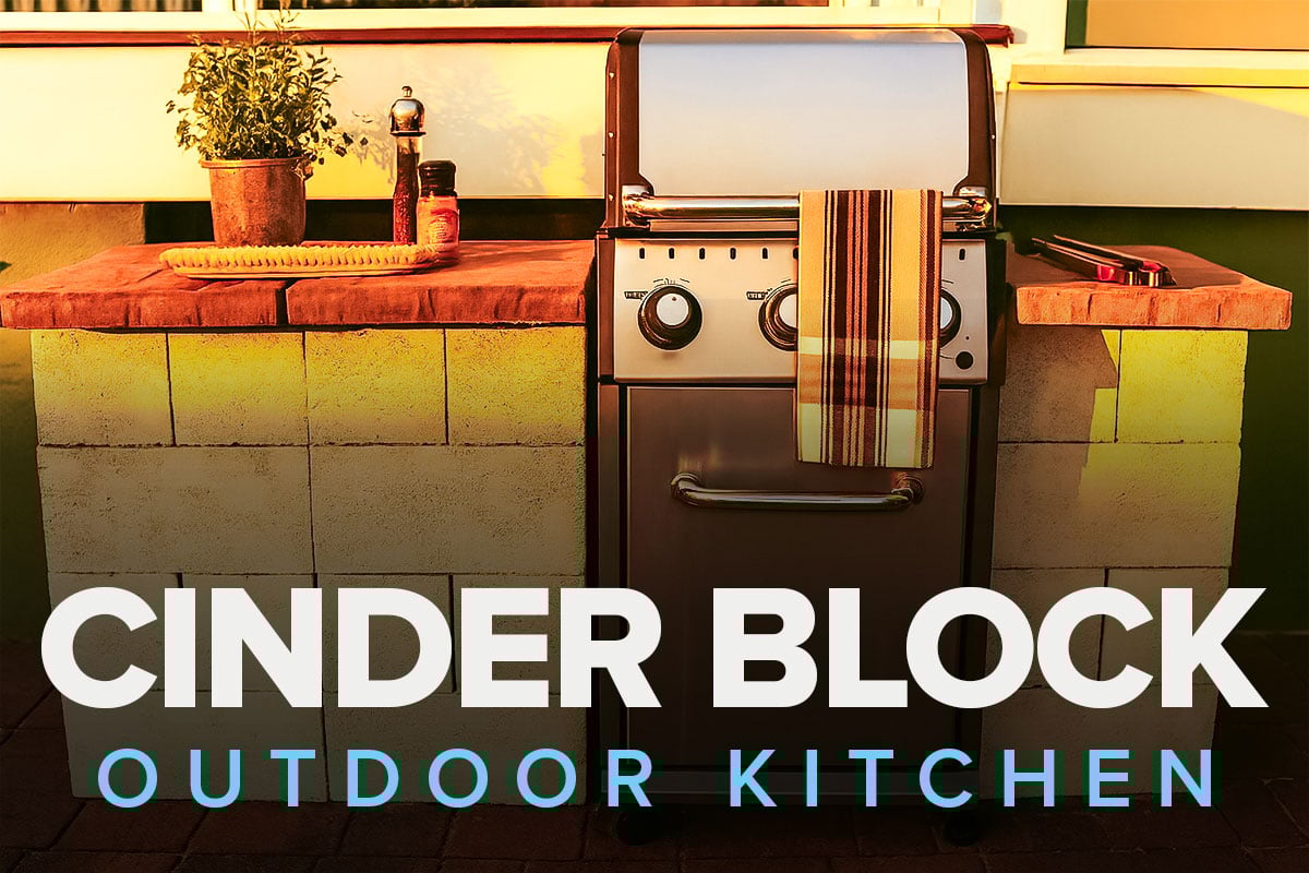 cinder block outdoor kitchen