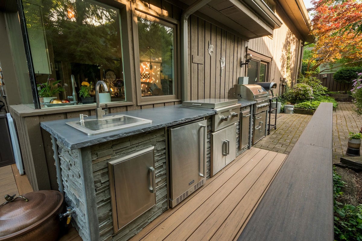 easy concrete outdoor kitchen solution