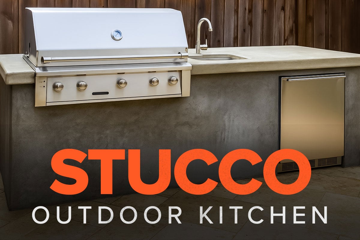 stucco outdoor kitchen