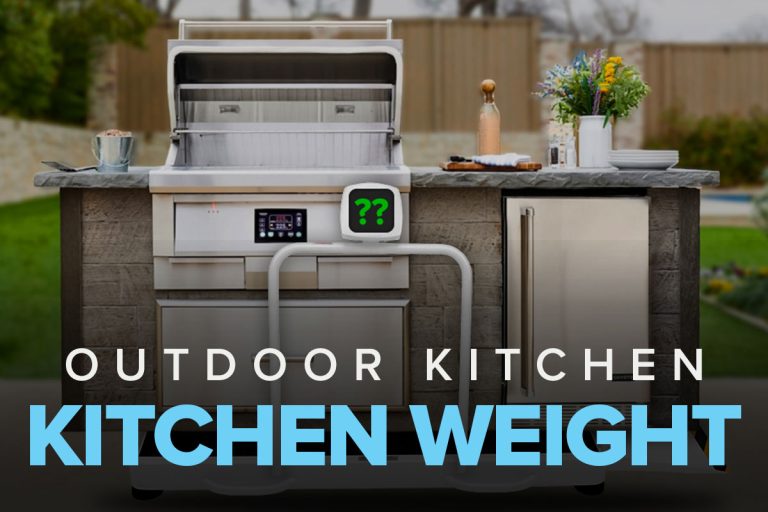 how much does an RTA outdoor kitchen weigh