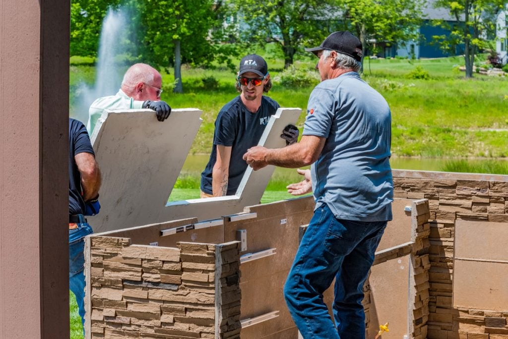 rta outdoor kitchen countertop weight