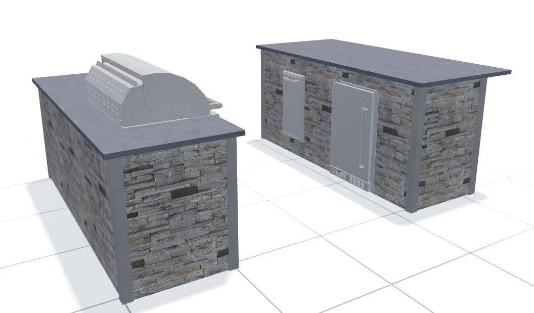 real life pricing example of a galley outdoor kitchen