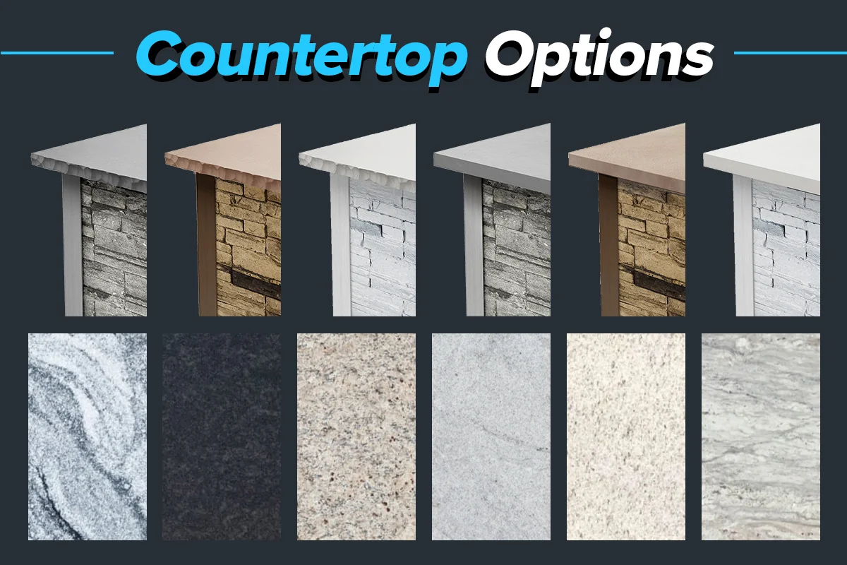 rta outdoor kitchen countertop options