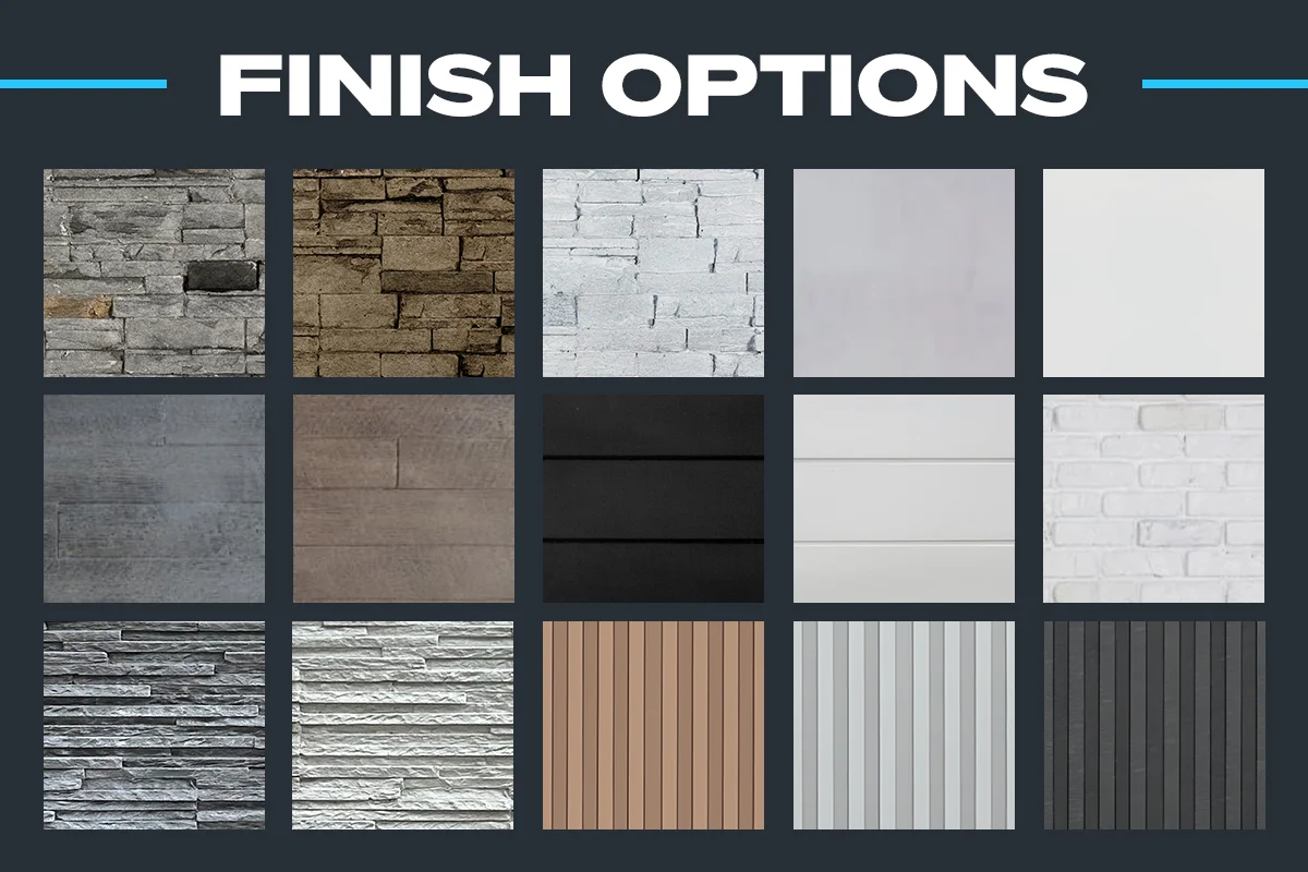 rta outdoor kitchen finish options