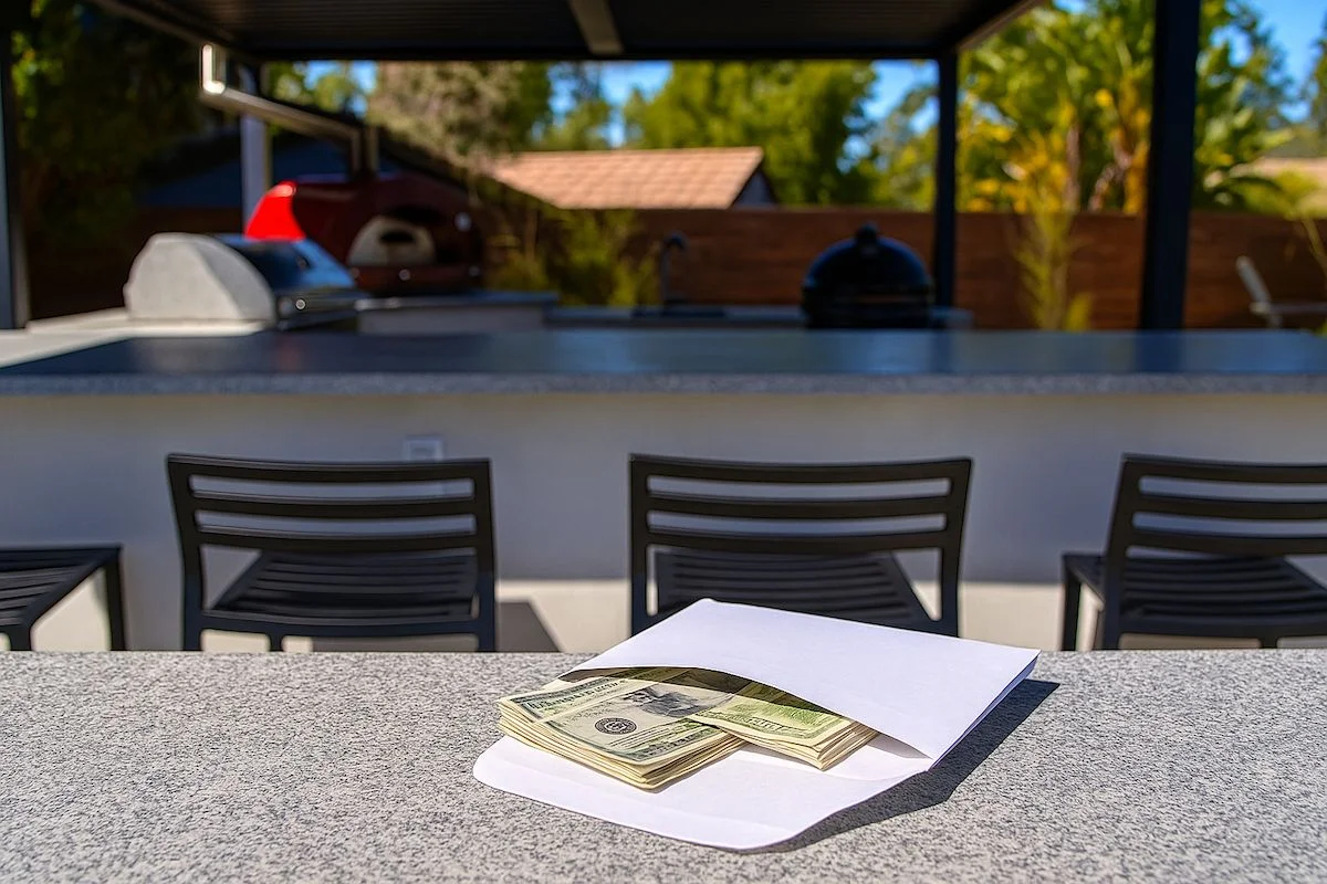 what should I budget for a linear outdoor kitchen?