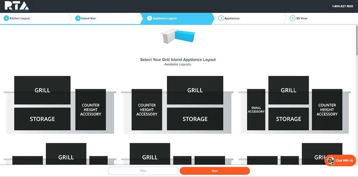 3. appliance layout