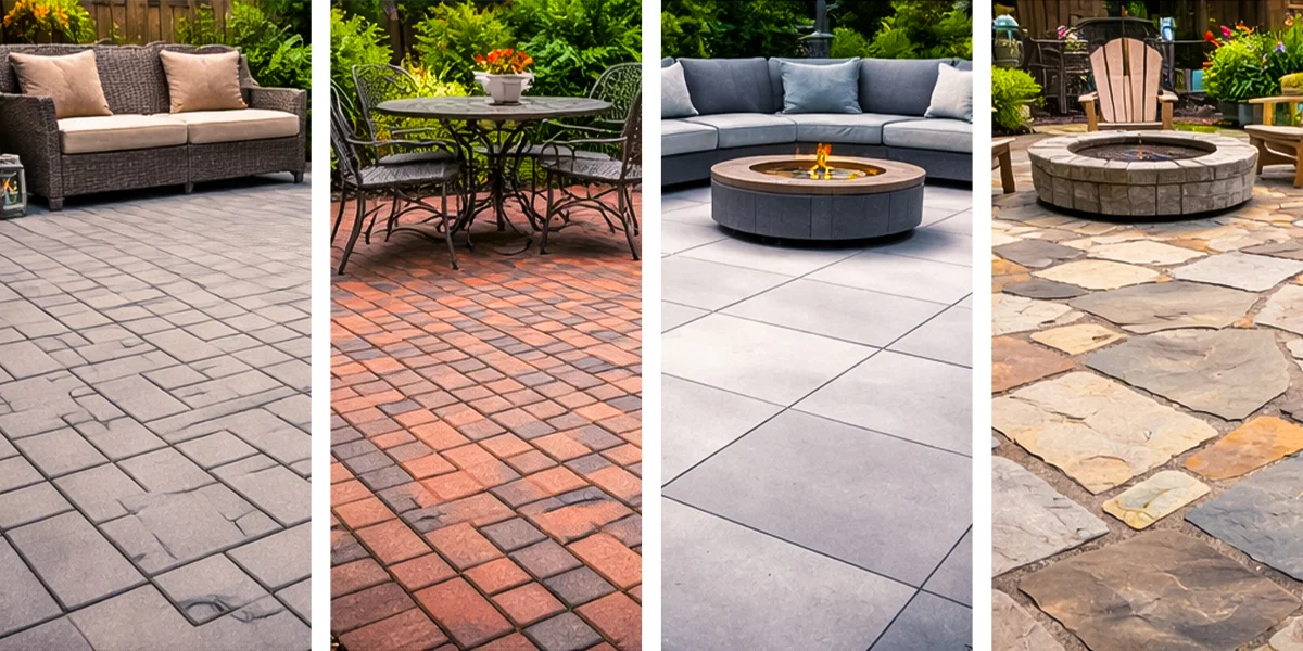 different paver patios