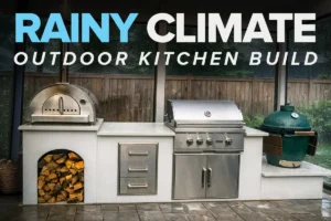 what is the best outdoor kitchen build for a rainy climate?