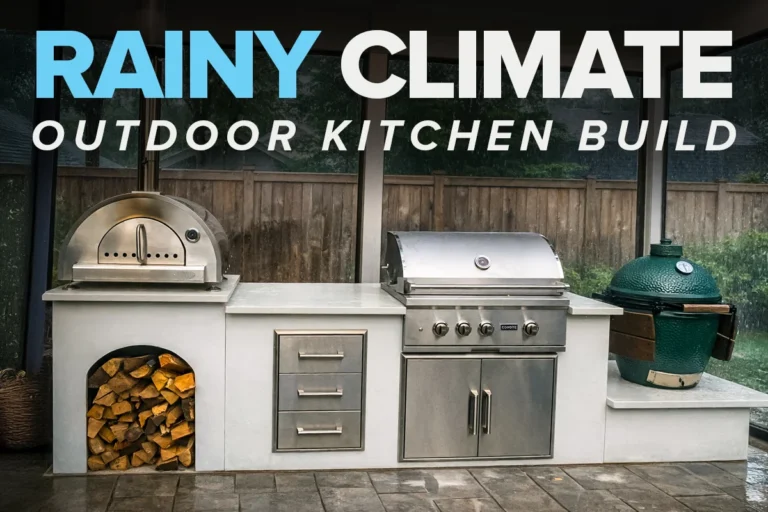 what is the best outdoor kitchen build for a rainy climate?