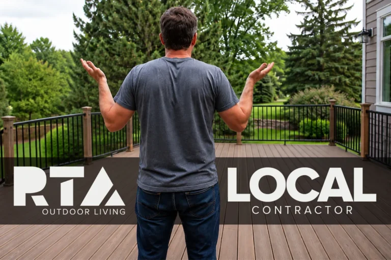 rta outdoor living vs local contractor