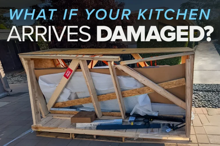 what happens if my rta outdoor kitchen shows up damaged?