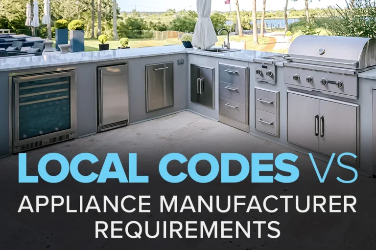local codes vs appliance manufacturer requirements